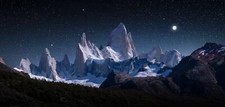 Landscape photography nature mountains stars night Custom Gaming Mat Desk