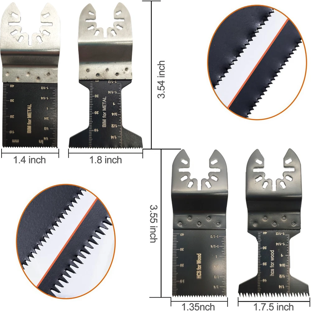 28PCS Multi-Tool Oscillating Saw Blades Kit Compatible with Dewalt Fein Makita Bosch