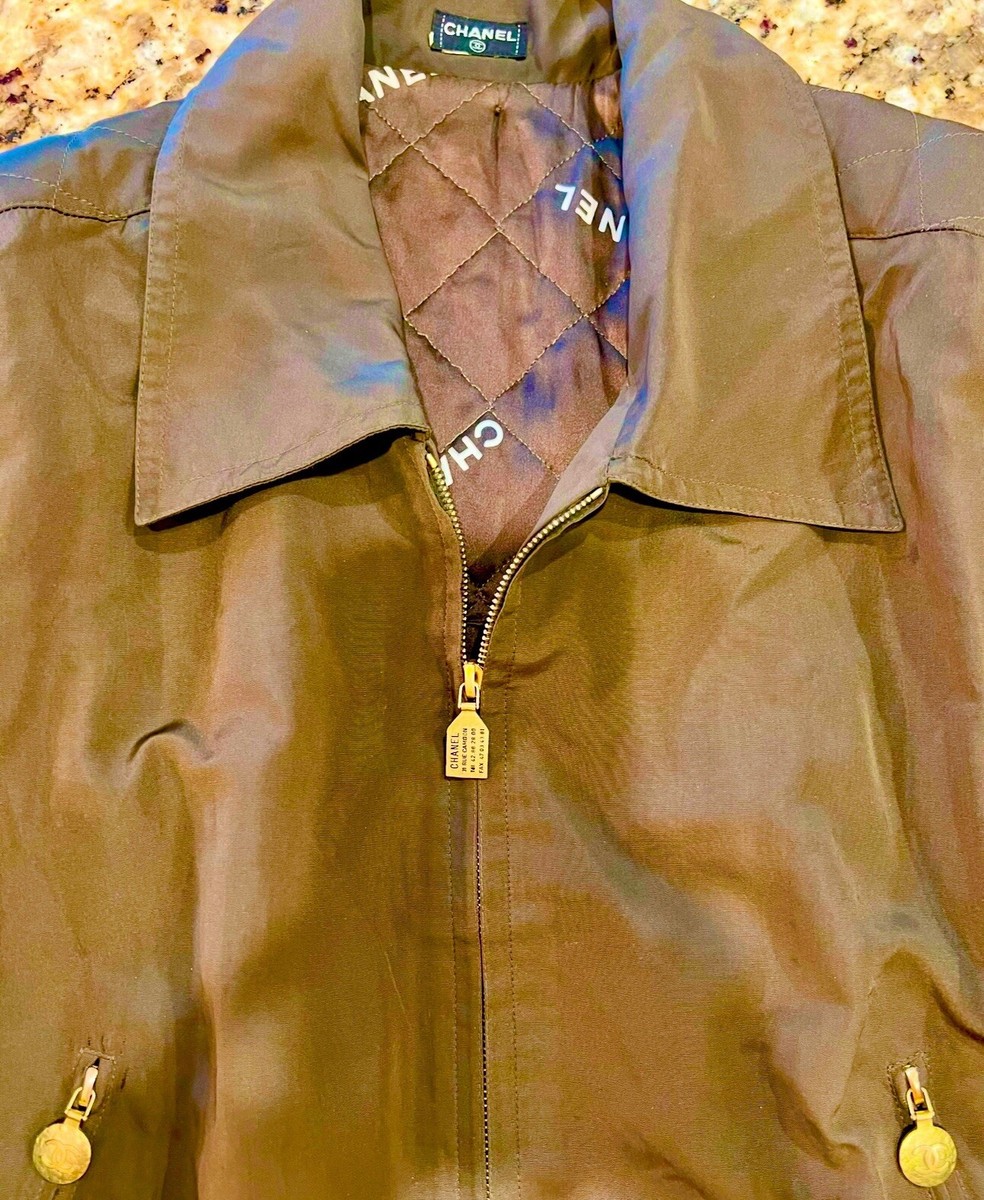 Chanel Vintage 1994 Brown Logo Coat 42 44 46 10 12 14 Chanel Vintage 1994 Brown Logo Coat 42 44 46 10 12 14
