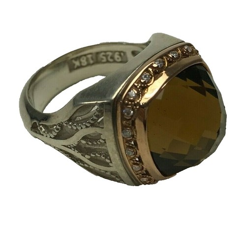 TACORI Sterling Silver and 18K Gold Amethyst Ring with Diamonds