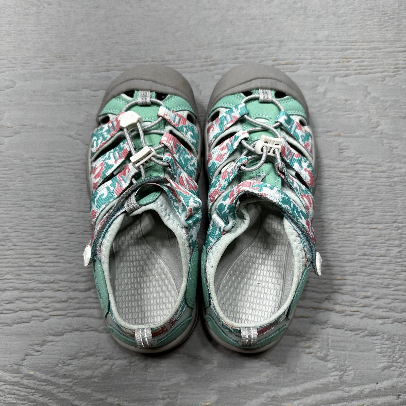 Scarpe Keen Bambini 4 Verdi Aperte Escursionismo Outdoor Cinturino Casual Gomma Giovani