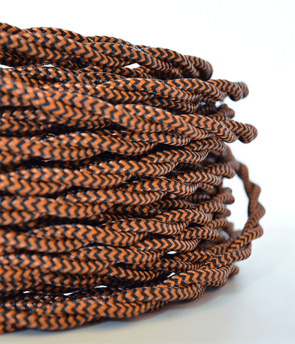 Copper Kettle Rewire Lamp Cord Cloth Twisted Wire - Fan Wire - Antique Wire Cord - Bild 2 von 3