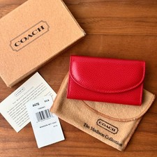 COACH Madison Key Case 4476 New with Box Vintage Leather Collection Boxed