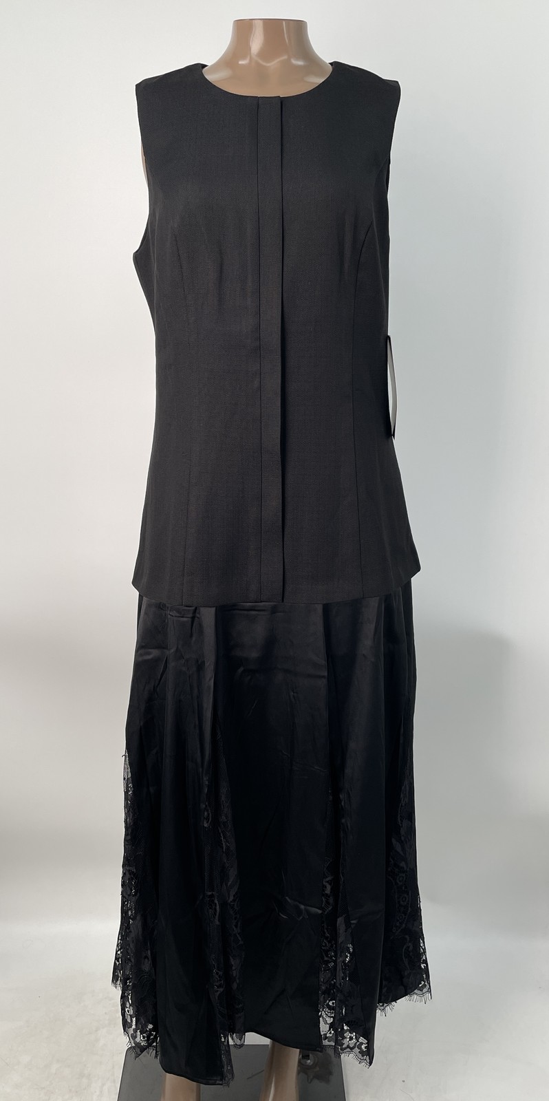 Hyacinth House Women's Maxi Dress Black/Coco Size S Mixed-Media Tunic-Style