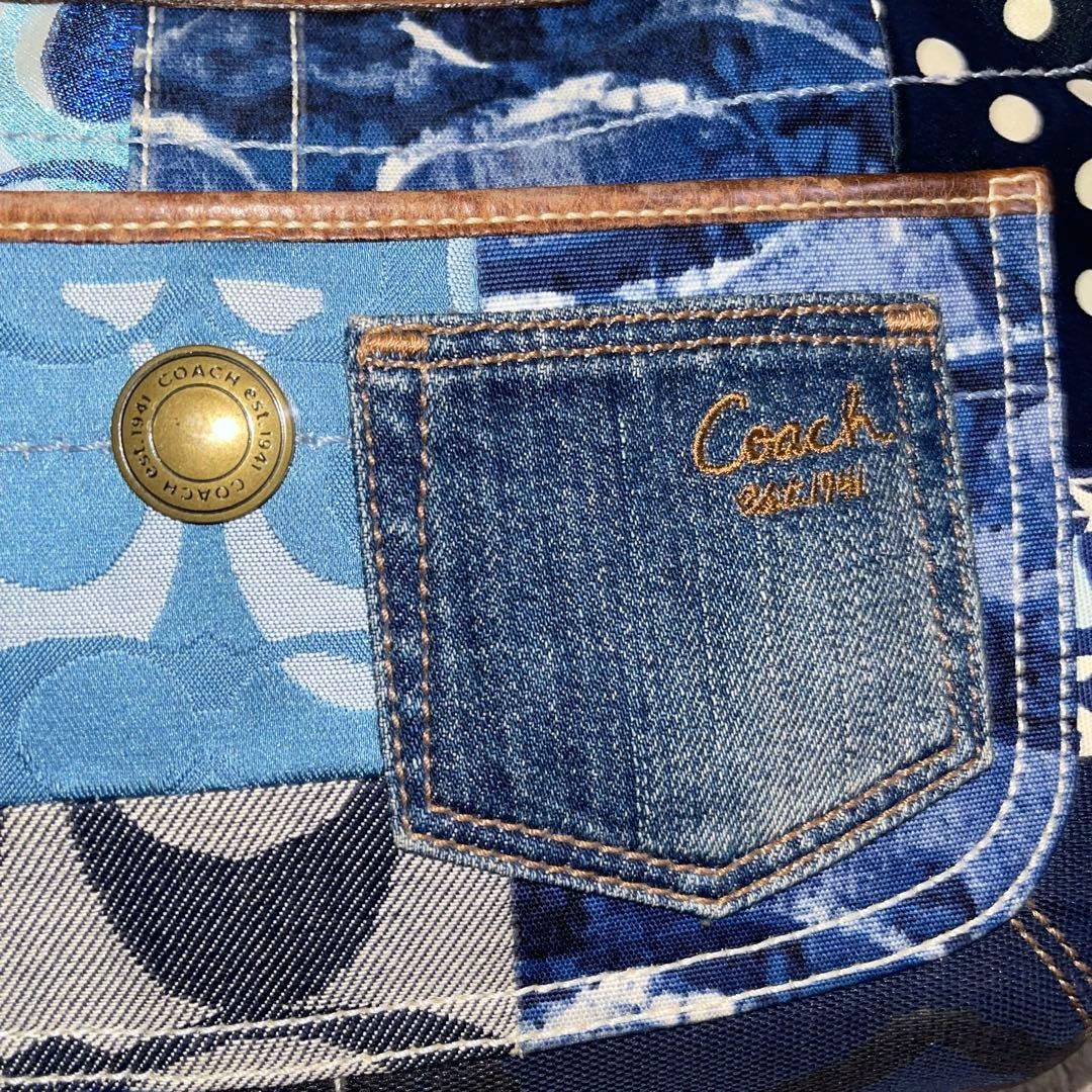 Coach Patchwork Denim Shoulder Bag Multicolor Y2K… - image 12