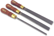 3 Piece Set round Rattail, Half round and Rectangular 200 Mm Cabinetmaker Wood C