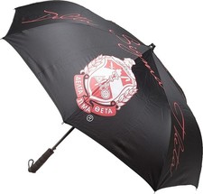 Delta Sigma Theta Large Inverted Umbrella With Flashlight Handle Black