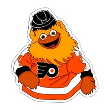 Philadelphia Flyers Sticker Gritty NHL Hockey Die Cut Laminated