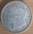 1921  US Morgan SIlver Dollar $1 90% silver coin
