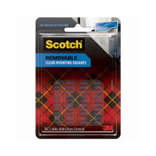 Scotch 859S Removable Mounting Squares, Clear, 11/16 In., 35-Pk. - Quantity 6