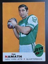 1969 Topps Joe Namath #100 Vintage Football Card New York Jets HOF NFL