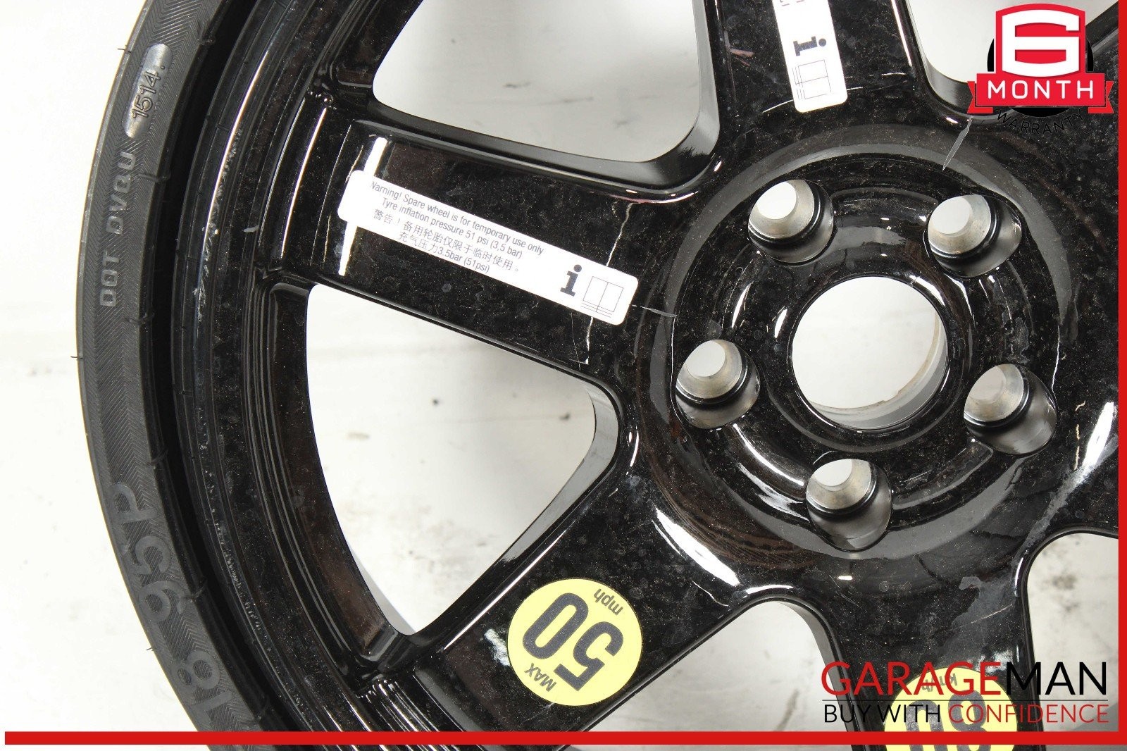 14-17 Maserati Ghibli Emergency Spare Tire Compact Wheel Donut Rim 6.00Bx18H2
