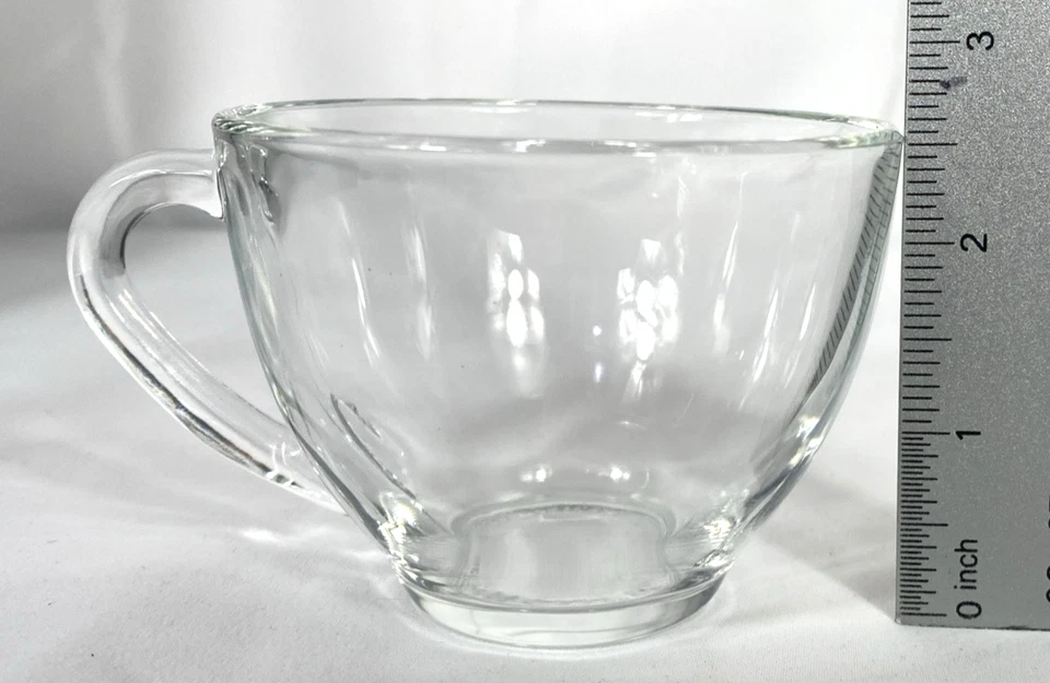 ARCOROC FRANCE CLASSIQUE CLEAR GLASS Lot Of 2 Tea/ Espresso Cups - Image 2 of 3