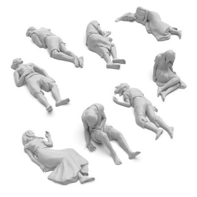 Green Stuff World Tote menschliche Leichen Set (8) 3D printed Bones