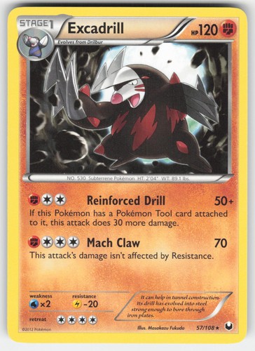 Excadrill 57/108 Rare Dark Explorers Pokemon LP