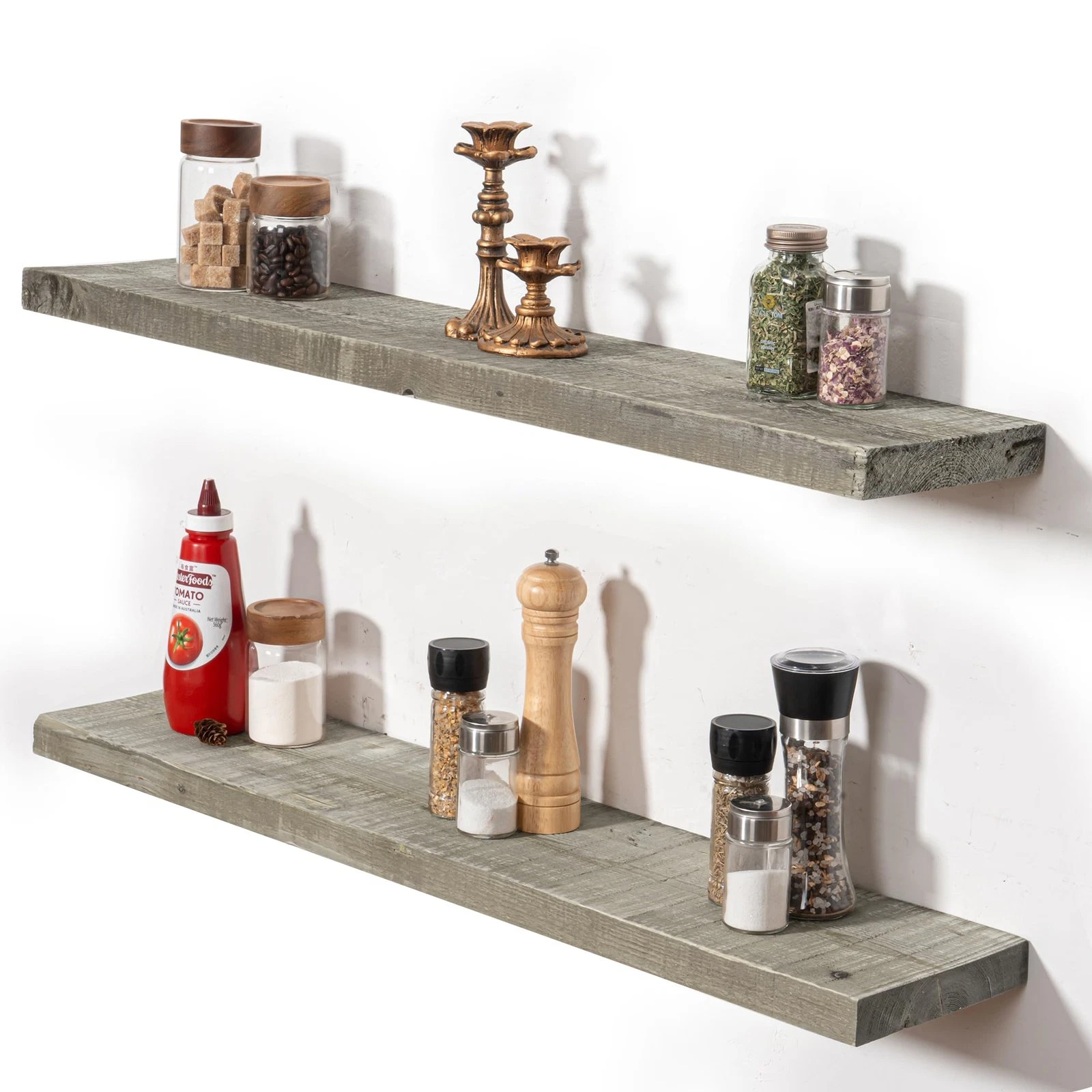 Fun Memories Floating Shelves For Wall Decor 36X8 Rustic Reclaimed Wood Shelves
