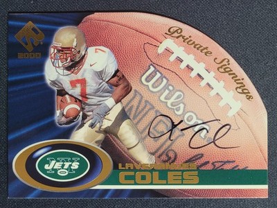 2000 Pacific Private Stock Private Signings Auto Autograph Laveranues Coles RC