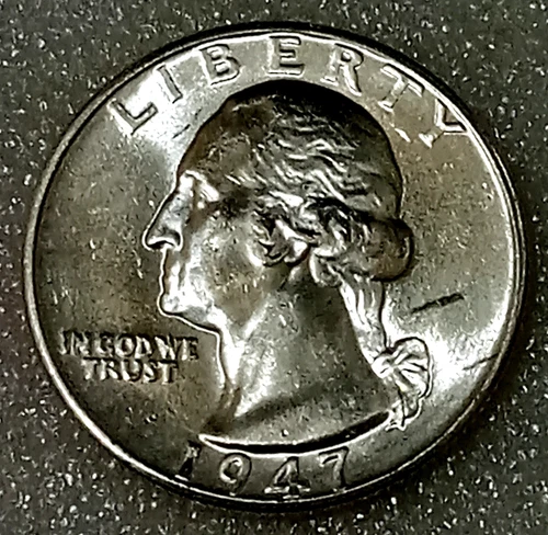 🟅 BU 1947-D 90% Silver Wash. Quarter 25¢ - 79-Year-Old Coin