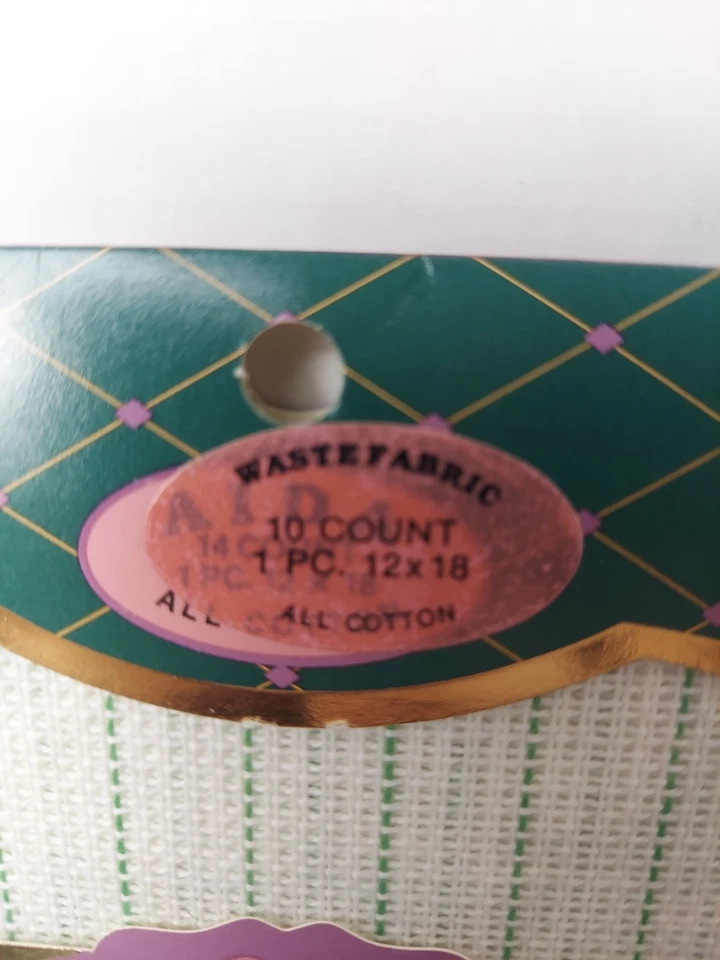 Charles Craft Cross Stitch Fabric 10 Count 12x18 Inch Cotton Waste Fabric USA - Image 2 of 3