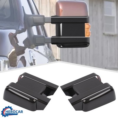 Carbon Fiber Side Mirror Cover Trims Shell For 2008-16 FORD F250 F350 F450 F550