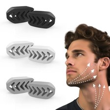 Jaw Exerciser for Men  Women 3 Resistance 6PCS Black Silicone Premium