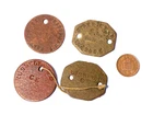 4 x WW1-2 Fibre Military Dog Tags Russell CE Westerman & Sterricker? #ESK2