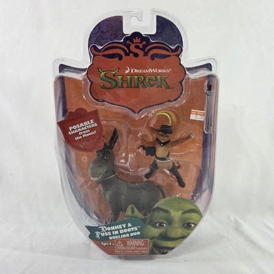 Shrek Donkey & Puss In Boots Dueling Duo Figure DreamWorks MGA Vintage 2006 Toy