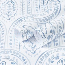 Blue Peel and Stick Wallpaper Boho Wall Paper Peel and Stick Modern Contact