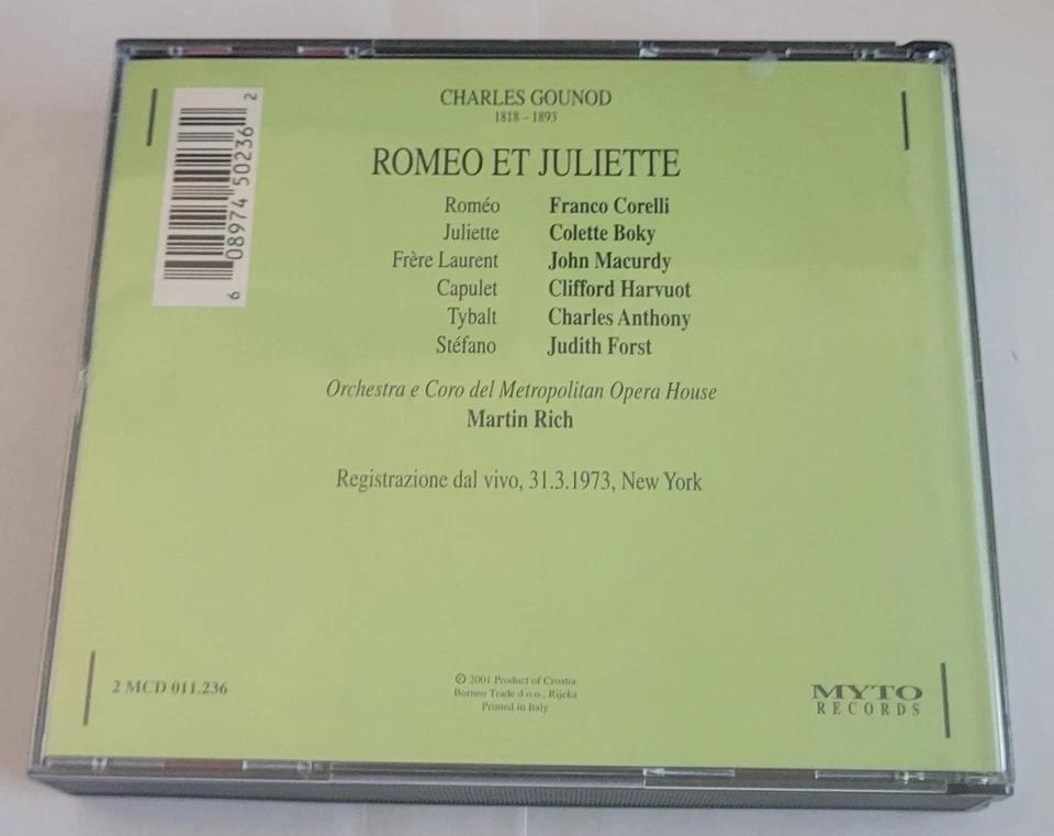 Gounod: Romeo et Juliette- Corelli/Boky/Macurdy/Rich - 2CDs W/Booklet - 7010 - Image 3 of 3