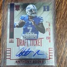 2015 Panini Contenders Rookie Anthony Boone #267 Duke Blue Devils Autograph