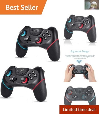 2-Pack Wireless Pro Controllers for Nintendo Switch - Adjustable Turbo Features