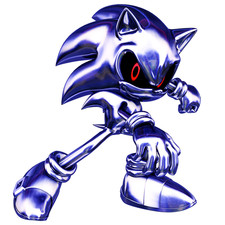 Fake Metal Sonic Hedgehog Weatherproof Anime Sticker 6" Car Decal