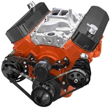 Black Big Block Chevy Serpentine Pulley Conversion Kit - Electric Water Pump