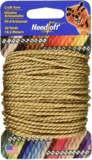 Needloft Plastic Canvas Yarn, 20 yards - Camel