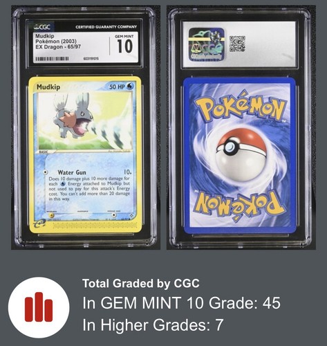 Mudkip graded CGC 10 for sale on eBay