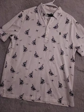 Polo Ralph Lauren Shirt Mens Large Knit Oxford Nautical Sailing Popover White