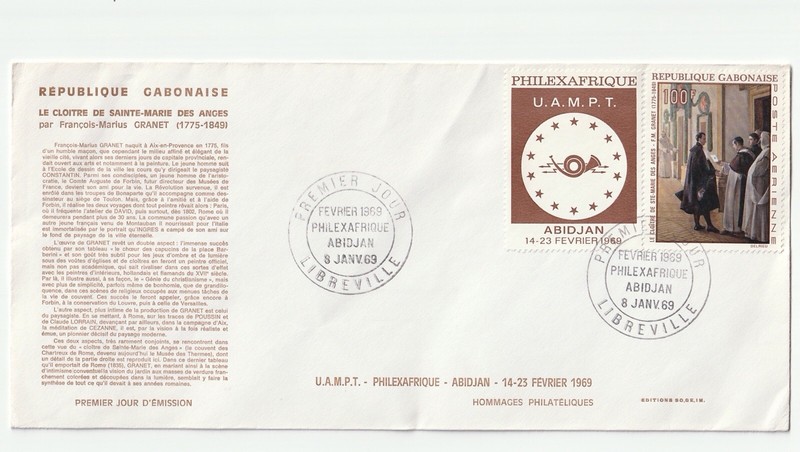 1968 GABONAISE FIRST DAY COVER PHILEXAFRIQUE U.A.M.P.T