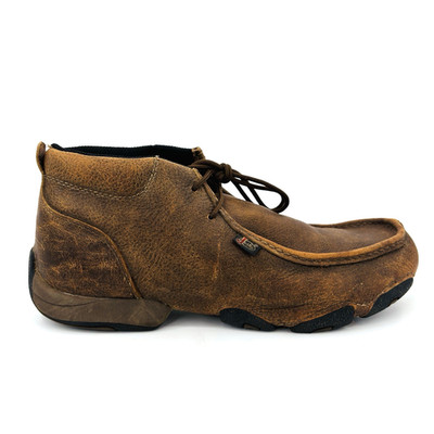 Mens 11 M Justin Boots Cappie Chukka Work Shoes Brown Moc Leather Lace Up 941