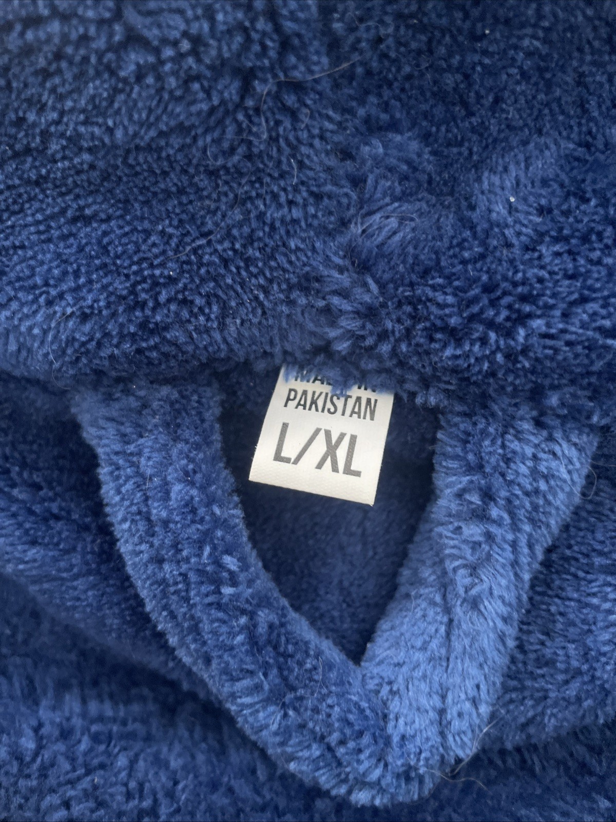 Men’s Bath Robe Collar  Bathrobe  NY Threads Blue L/XL New with tags 