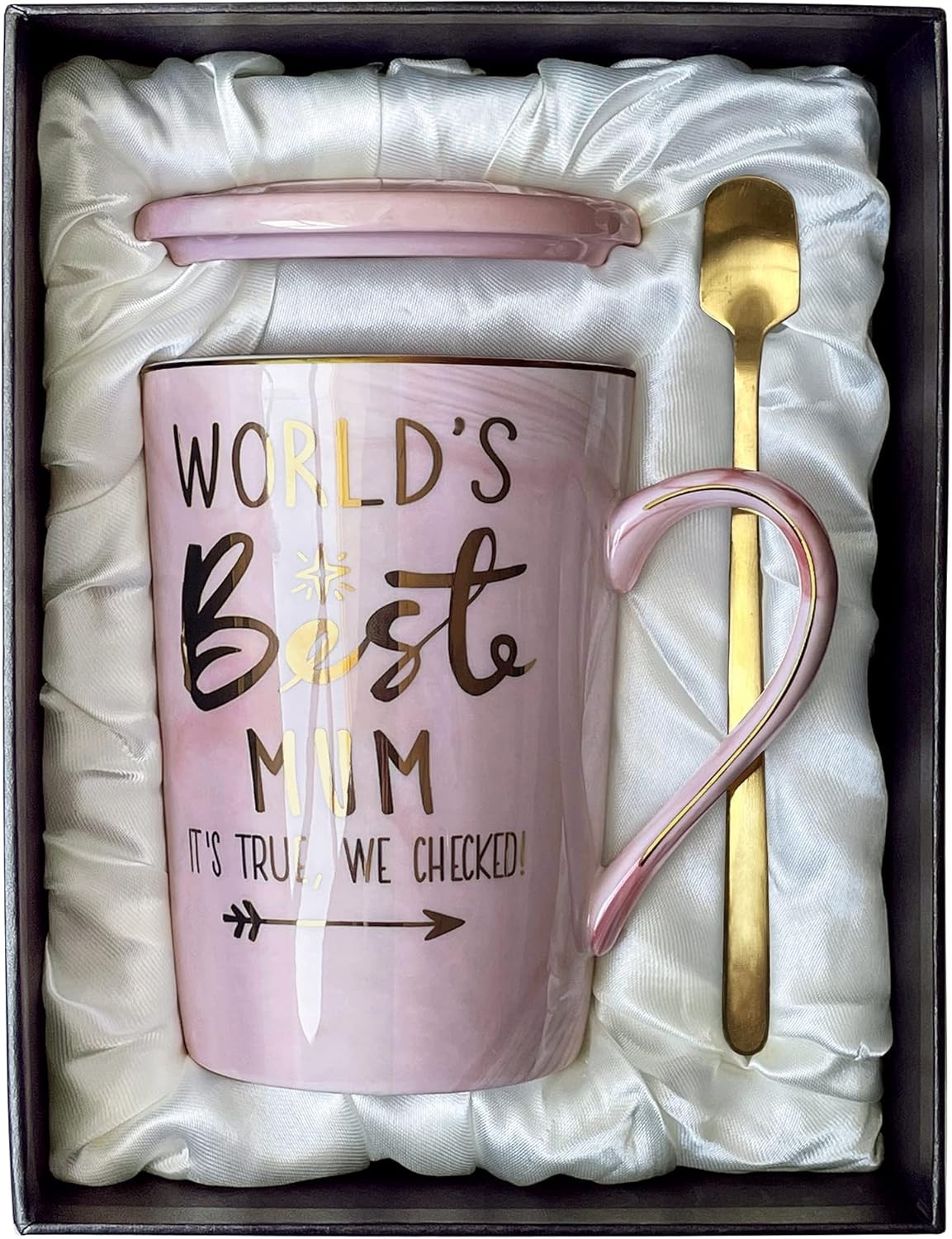 Mum Birthday Gifts for Mum from Daughter Son - World's Best Mummy Mug, Funny Mo