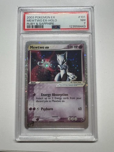 Mewtwo ex 101/109 Ruby and Sapphire Holo PSA 7 (Very Clean)!
