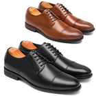 HEEZ Men Classic Cap Toe Derby Oxfords Lace Up Formal Business Work Dress Shoes