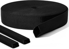 26 FT Nylon Hydraulic Hose Protector Sleeve Black Protective Cover Hose Sheath H