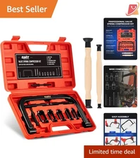 Valve Spring Compressor Set 10pcs Steel C-Clamp Pusher Adapters for Engines