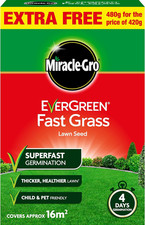 Miracle-Gro Evergreen Fast Grass Lawn Seed 480G 38.96 per kilo