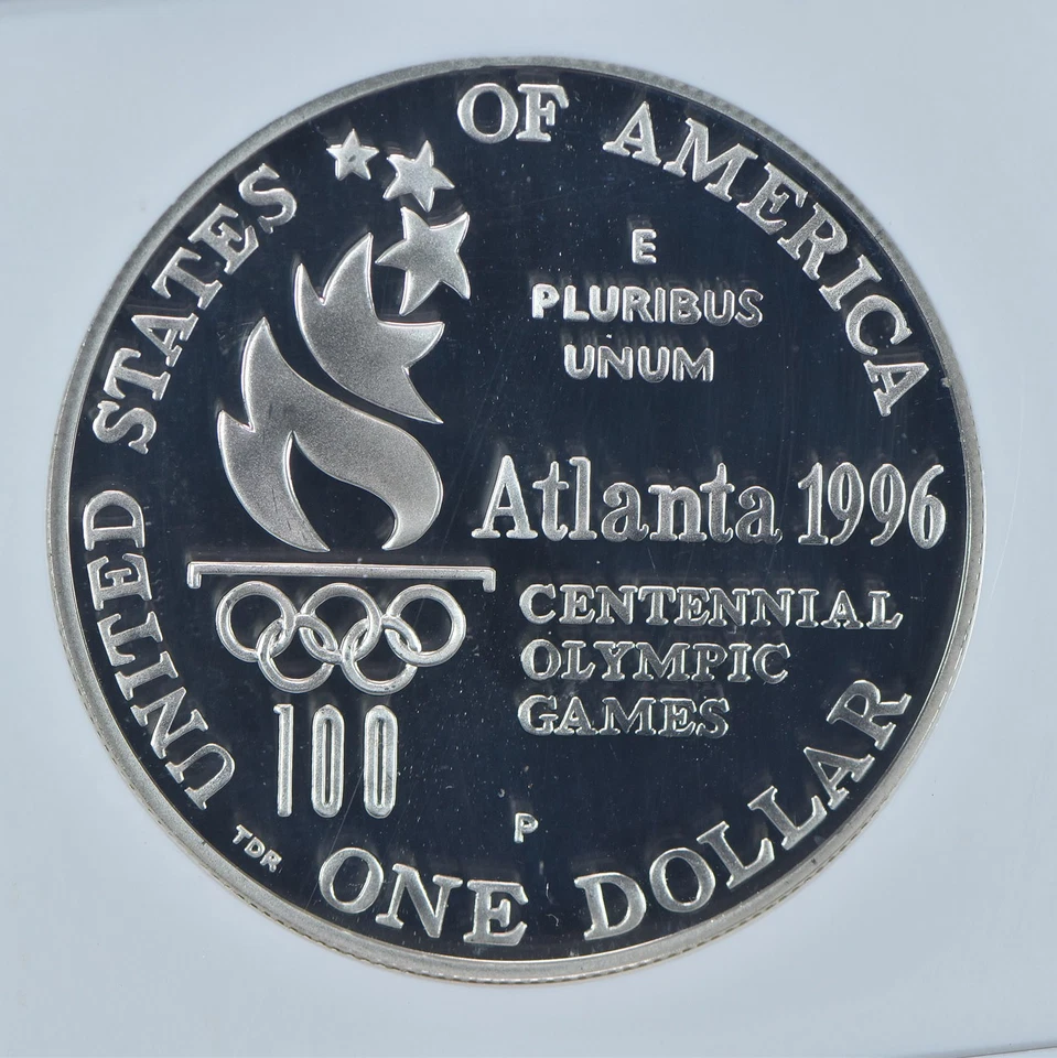 1996-P Olympic Tennis Commemorative Silver Dollar PF69 UCAM NGC *7310 - Image 4 of 4