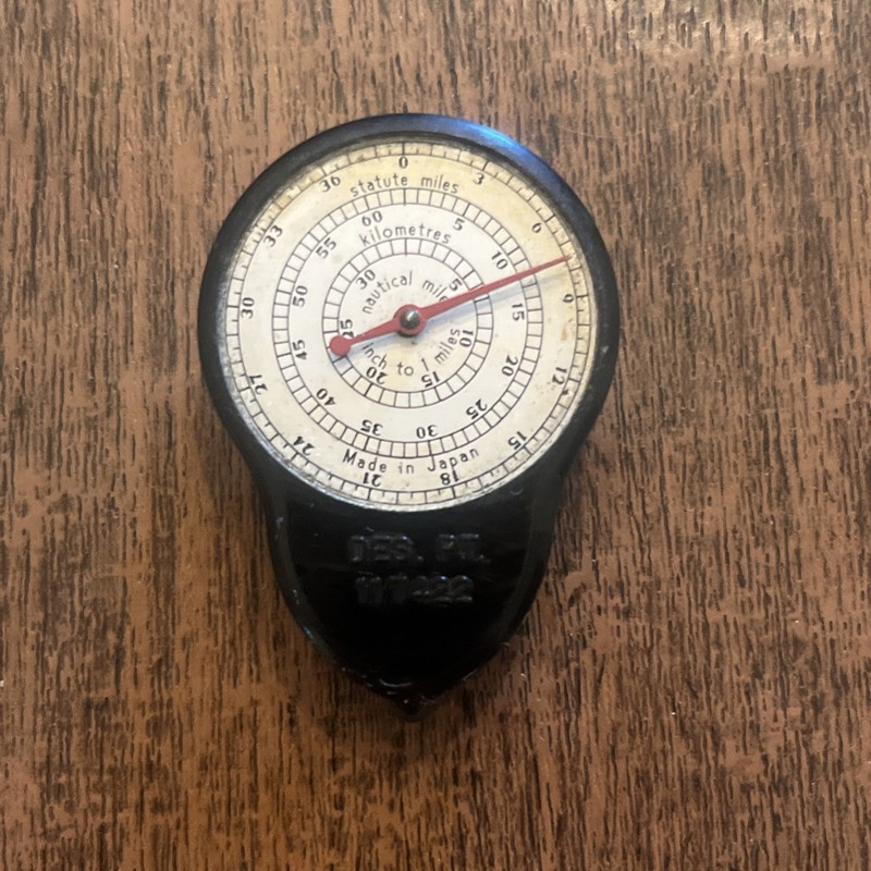 Vintage FEDTRO Bakelite map measurer tool & compass DES.PT. 117422