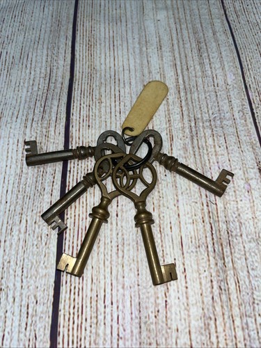 Antique Skeleton Keys on Key Ring