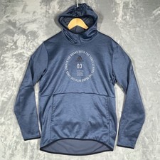 Adidas Mens Climawarm Hoodie Navy Blue Heather Training Sweatshirt Size M