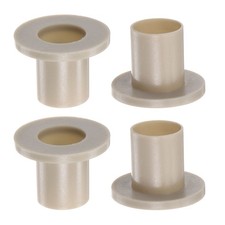 4pcs Flanged Sleeve Bearings 16mmx18mmx23mm Nylon Bushings, Gray